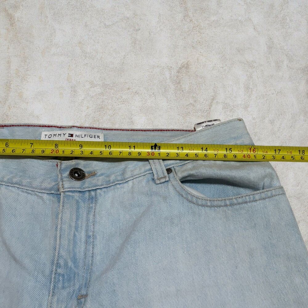 Y2K Tommy Hilfiger Light Blue Women's Straight Leg Jeans Size 8 - Picture 6 of 8